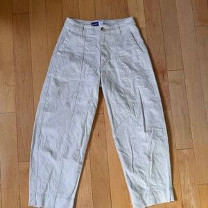 Old Navy White Barrel Pants